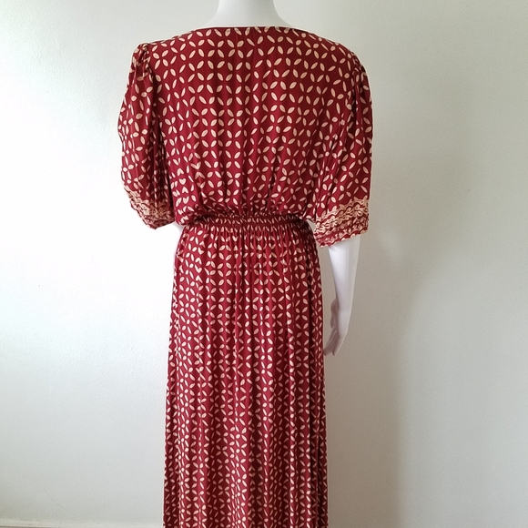 Natalie Martin Collection Silk Laurie Dress in Sand Dollar Rust Size Large - Picture 10 of 16